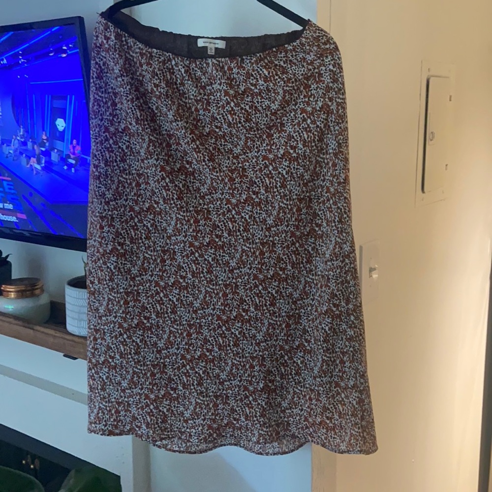Patterned Midi Skirt
